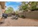 Private backyard with a charming brick patio, perfect for outdoor entertaining at 1265 S Aaron -- # 355, Mesa, AZ 85209