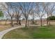 Community playground featuring mature trees, covered seating, and modern play equipment at 1312 N Joplin Cir, Mesa, AZ 85207