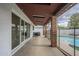 View of backyard featuring a covered patio overlooking the sparkling swimming pool at 2254 S Noche De Paz --, Mesa, AZ 85202
