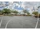 Outdoor community basketball court surrounded by lush trees and landscaping with clear boundary lines at 2254 S Noche De Paz --, Mesa, AZ 85202