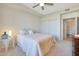 Cozy bedroom featuring a comfortable bed and soft lighting at 4803 N Woodmere Fairway -- # 3009, Scottsdale, AZ 85251