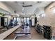 Bright gym showcasing an array of workout equipment, natural light, and ample space for various exercises at 4803 N Woodmere Fairway -- # 3009, Scottsdale, AZ 85251