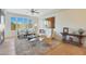 Bright and airy living room with a large window, comfortable seating, and stylish decor at 4803 N Woodmere Fairway -- # 3009, Scottsdale, AZ 85251