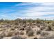 Picturesque desert landscape with scattered vegetation under a clear blue sky with scattered wispy clouds at 8167 E Leaning Rock Rd # 193, Scottsdale, AZ 85266