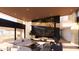 Modern living room featuring a dramatic fireplace, sleek furniture, and an open floor plan at 8167 E Leaning Rock Rd # 193, Scottsdale, AZ 85266