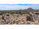 Expansive view of a desert property featuring natural landscaping, with views of distant mountains at 8395 E Leaning Rock Rd # 187, Scottsdale, AZ 85266