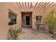 Inviting front entrance with a tiled walkway and a view of the interior through a window at 11686 N Spotted Horse Way, Fountain Hills, AZ 85268