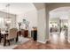 Elegant dining room with stylish chandelier and modern decor at 12320 W Lone Tree Trl, Peoria, AZ 85383