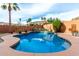 Beautiful pool with landscaping and mountain views at 1356 E Desert Flower Ln, Phoenix, AZ 85048