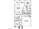 Detailed floor plan showcasing the layout of the home including the kitchen, living spaces, bedrooms, and bathrooms at 20318 W Turney Ave, Buckeye, AZ 85396