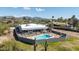 A luxurious backyard featuring a refreshing pool, privacy fencing, and mountain views at 28404 N 67Th St, Cave Creek, AZ 85331