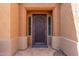 Elegant front door with decorative ironwork and sidelights, set in a stucco facade at 30804 N 120Th Ave, Peoria, AZ 85383