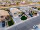 Aerial shot of a well-manicured suburban home, showcasing curb appeal and neighborhood at 3581 W Mineral Butte Dr, San Tan Valley, AZ 85144