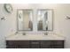 Bathroom with double sink vanity and contemporary fixtures at 5360 S 98Th Pl, Mesa, AZ 85212