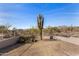 Desert landscape featuring cacti, mountain views, and gravel groundcover at 8115 E Paint Pony Dr, Carefree, AZ 85377