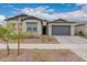 Inviting one-story home with desert landscaping and gray accents, creating a modern aesthetic at 9749 E Ripple Dr, Mesa, AZ 85212