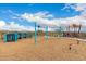 Colorful modern playground equipment for in a community park at 9749 E Ripple Dr, Mesa, AZ 85212