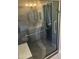 Contemporary bathroom features a glass-enclosed shower, modern fixtures, and sleek design at 10404 W Tropicana S Cir, Sun City, AZ 85351