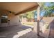 View of the covered patio including a ceiling fan and built in BBQ at 1110 W Seagull Dr, Chandler, AZ 85286