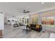 Open-concept living space with a bright Gathering room that flows to the kitchen at 1331 E Voltaire Ave, Phoenix, AZ 85022