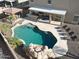 Aerial view of a private backyard with a pool, outdoor kitchen, and gazebo at 14258 W Lisbon Ln, Surprise, AZ 85379