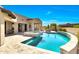 Stunning backyard featuring a sparkling pool, spa, and lush landscaping for ultimate relaxation at 35348 N 87Th St, Scottsdale, AZ 85266