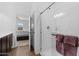 Bright bathroom showcasing a glass-enclosed shower, clean lines, and modern fixtures at 393 S Soledad Ln, Casa Grande, AZ 85194