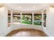 Bay window view of the backyard featuring a pool and outdoor seating area at 4010 E Montebello Ave, Phoenix, AZ 85018