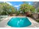 Refreshing backyard pool surrounded by mature trees, offering a private and serene oasis at 4010 E Montebello Ave, Phoenix, AZ 85018