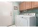 Functional laundry room with updated washer and dryer at 4614 W Fallen Leaf Ln, Glendale, AZ 85310