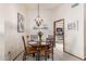 Cozy dining area with elegant lighting, perfect for intimate gatherings at 10510 W Palmeras Dr, Sun City, AZ 85373