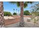 This large lot features desert landscaping, mature palm trees and block wall fencing at 11067 W White Mountain Rd, Sun City, AZ 85351