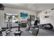 Bright and spacious community gym with views of the pool, equipped with modern exercise machines and free weights at 16800 E El Lago Blvd # 2062, Fountain Hills, AZ 85268