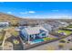 Aerial view of a charming home with a private backyard oasis, pool and lush landscaping at 2205 E Fallen Leaf Ln, Phoenix, AZ 85024