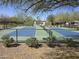 Outdoor pickleball court with green and blue surface at 306 S Recker Rd # 212, Mesa, AZ 85206