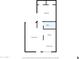 Floor plan shows layout of living room, kitchen, dining area, bedroom and bathroom at 4950 N Miller Rd # 240, Scottsdale, AZ 85251