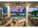 Outdoor living space with lounge seating, dining, grill and gorgeous pool at 11343 E Appaloosa Pl, Scottsdale, AZ 85259