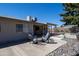 Backyard patio features a fire pit and outdoor seating at 16409 S 46Th St, Phoenix, AZ 85048