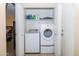 Laundry closet features new washer and dryer units at 16409 S 46Th St, Phoenix, AZ 85048