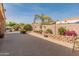 Large backyard features a patio, lush landscaping and plenty of room to entertain at 17470 W Gelding Dr, Surprise, AZ 85388