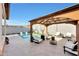 Cabana view of pool and backyard at 19990 W Turney Ave, Litchfield Park, AZ 85340