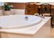 A luxurious soaking tub set against a backdrop of elegant bathroom fixtures and natural light at 22813 N Del Monte Dr, Sun City West, AZ 85375