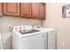 Efficient laundry room with modern washer and dryer beneath ample cabinet storage at 250 W Queen Creek Rd # 240, Chandler, AZ 85248