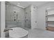Bright bathroom with large shower and soaking tub at 30600 N Pima Rd # 24, Scottsdale, AZ 85266