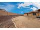 Spacious gravel backyard with block wall providing privacy and side yard access at 34705 N 26Th Ave, Phoenix, AZ 85086