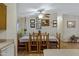 Inviting dining area with a rustic wooden table, chairs, and decoratively adorned walls at 38413 N 16Th St, Phoenix, AZ 85086