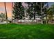 The community sign 'Stetson Court' is fronted by a bright green lawn framed by mature shade trees at 4662 W Fallen Leaf Ln, Glendale, AZ 85310