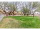 Green backyard with mature trees and bushes. Peaceful scenery with a large green space at 900 W Broadway Ave # 66, Apache Junction, AZ 85120