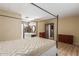 Bright bedroom with hardwood floors and natural light, creating a serene space at 201 S Greenfield Rd # 152, Mesa, AZ 85206