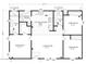 Detailed floor plan showcasing layout of the house with bedrooms, bathrooms, living room and kitchen at 385 W Vineyard Rd # C, Tonopah, AZ 85354